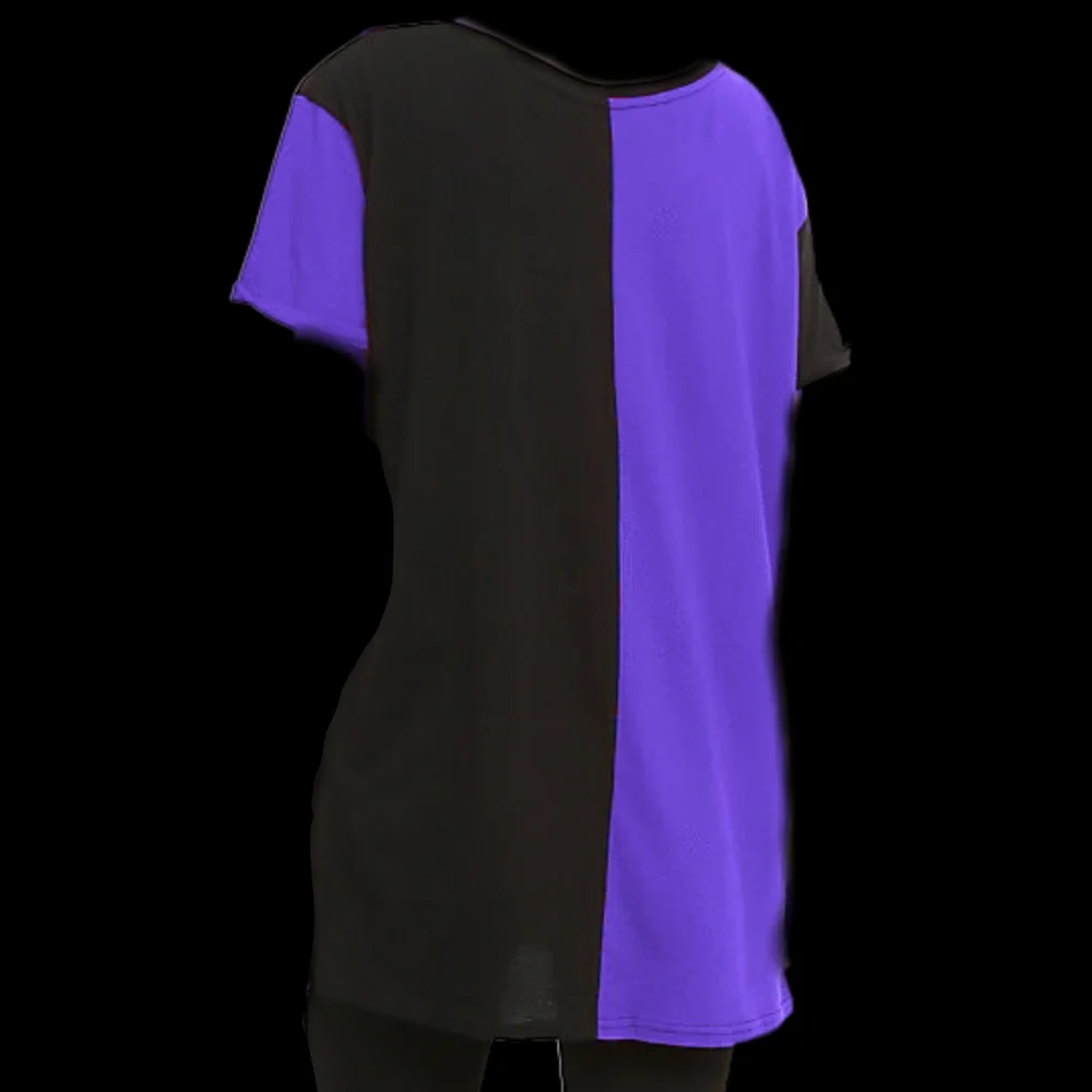 ๐๐ค ๐ด๐๐๐ ๐ฑ๐๐๐ Bad to the Bone Tee Goth Purple Skeleton Spooky - Picture 2 of 5